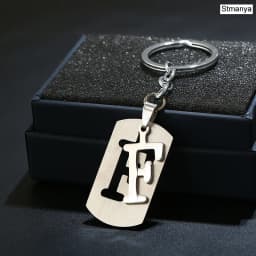 Charm New 26 Letters Stainless Steel Key Chain Men Women keychain Best Couple gift Jewelry Car Key Ring A-Z Keychain