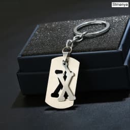 Charm New 26 Letters Stainless Steel Key Chain Men Women keychain Best Couple gift Jewelry Car Key Ring A-Z Keychain