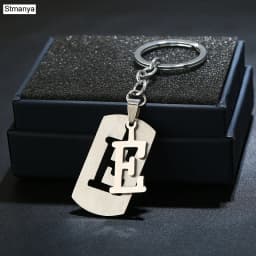 Charm New 26 Letters Stainless Steel Key Chain Men Women keychain Best Couple gift Jewelry Car Key Ring A-Z Keychain