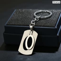 Charm New 26 Letters Stainless Steel Key Chain Men Women keychain Best Couple gift Jewelry Car Key Ring A-Z Keychain