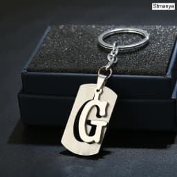 Charm New 26 Letters Stainless Steel Key Chain Men Women keychain Best Couple gift Jewelry Car Key Ring A-Z Keychain
