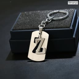 Charm New 26 Letters Stainless Steel Key Chain Men Women keychain Best Couple gift Jewelry Car Key Ring A-Z Keychain