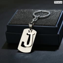 Charm New 26 Letters Stainless Steel Key Chain Men Women keychain Best Couple gift Jewelry Car Key Ring A-Z Keychain
