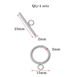 4set/lot 3 Style High Quality Stainless Steel OT Clasps Connectors for DIY Bracelet Necklace Jewelry Findings Making Accessories