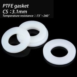 White Black 1/2" 3/4" 1"Rubber Ring Silicon PTFE Flat Gasket Sealing Ring Shower Nozzle Hose Pipe Bellows Tube Washer Ring-.-