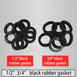 White Black 1/2" 3/4" 1"Rubber Ring Silicon PTFE Flat Gasket Sealing Ring Shower Nozzle Hose Pipe Bellows Tube Washer Ring-.-