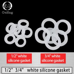 White Black 1/2" 3/4" 1"Rubber Ring Silicon PTFE Flat Gasket Sealing Ring Shower Nozzle Hose Pipe Bellows Tube Washer Ring-.-
