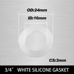 White Black 1/2" 3/4" 1"Rubber Ring Silicon PTFE Flat Gasket Sealing Ring Shower Nozzle Hose Pipe Bellows Tube Washer Ring-.-