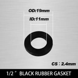 White Black 1/2" 3/4" 1"Rubber Ring Silicon PTFE Flat Gasket Sealing Ring Shower Nozzle Hose Pipe Bellows Tube Washer Ring-.-
