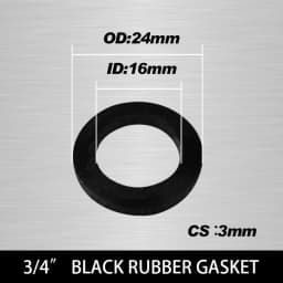 White Black 1/2" 3/4" 1"Rubber Ring Silicon PTFE Flat Gasket Sealing Ring Shower Nozzle Hose Pipe Bellows Tube Washer Ring-.-