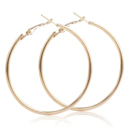 Big Circle Smooth 4cm 6cm 7cm 8cm Women Gold Hyperbole Metal Large Hoop Earrings Brand New High Quality Ear Jewelry Gift Aros