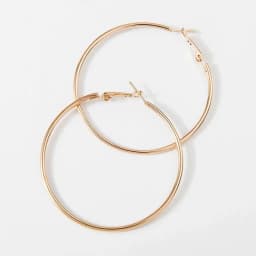 Big Circle Smooth 4cm 6cm 7cm 8cm Women Gold Hyperbole Metal Large Hoop Earrings Brand New High Quality Ear Jewelry Gift Aros