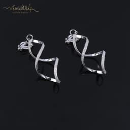 4 Color Geometry Irregular Metal Wave Pattern Glitter Clip on Earrings No Pierced for Women Minimalism Ear Clips Fashion Jewelry