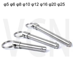 Spring Pins, QUICK RELEASE PINS, Ball Lock Pins, Stainless Steel Pin Dia 5/6/10/12/16/20, Usable Length 10~100mm
