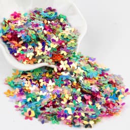 Sequin Matte White Color 10mm Cup Five Finger Flower Sequins Paillettes Sewing Wedding Craft Women Garments Accessories 10g/lot