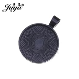 JUYA 10pcs Pendant Cabochon Base DIY Jewelry Making 25mm Inner Size Plated Crafts Setting Necklace Jewellery Findings Accessory