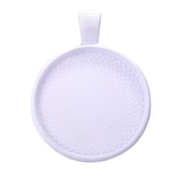 JUYA 10pcs Pendant Cabochon Base DIY Jewelry Making 25mm Inner Size Plated Crafts Setting Necklace Jewellery Findings Accessory