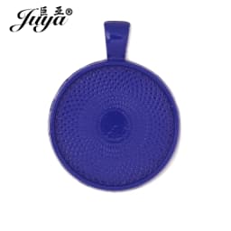JUYA 10pcs Pendant Cabochon Base DIY Jewelry Making 25mm Inner Size Plated Crafts Setting Necklace Jewellery Findings Accessory