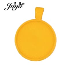 JUYA 10pcs Pendant Cabochon Base DIY Jewelry Making 25mm Inner Size Plated Crafts Setting Necklace Jewellery Findings Accessory