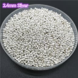 Five Sizes Silvery Iron Metal Beads Jewelry Findings Diy Beads Smooth Ball Spacer Beads For Jewelry Making Making