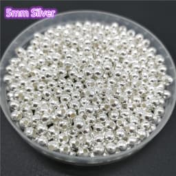 Five Sizes Silvery Iron Metal Beads Jewelry Findings Diy Beads Smooth Ball Spacer Beads For Jewelry Making Making