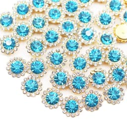 8mm-12mm Sunflower Sewing Claw Rhinestones Crystals Glass Beads Buttons Stones Sew On Rhinestone for Clothes Sewing Accessories