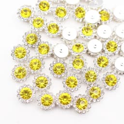 8mm-12mm Sunflower Sewing Claw Rhinestones Crystals Glass Beads Buttons Stones Sew On Rhinestone for Clothes Sewing Accessories