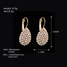 YFJEWE Women Waterdrop Rhinestone Earrings Fashion Crystal Drop Earrings Free Shipping Boucle D'oreille Femme E601