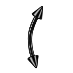 G23 Titanium Epoxy Curved Barbells Eyebrow Rings Piercing Curved Bar Banana Eyebrow Ear Cartilage Tragus Body Piercing Jewelry