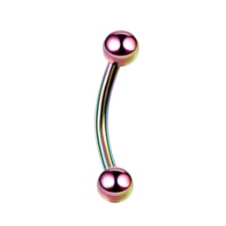 G23 Titanium Epoxy Curved Barbells Eyebrow Rings Piercing Curved Bar Banana Eyebrow Ear Cartilage Tragus Body Piercing Jewelry