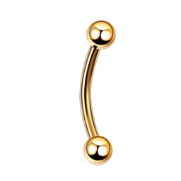 G23 Titanium Epoxy Curved Barbells Eyebrow Rings Piercing Curved Bar Banana Eyebrow Ear Cartilage Tragus Body Piercing Jewelry