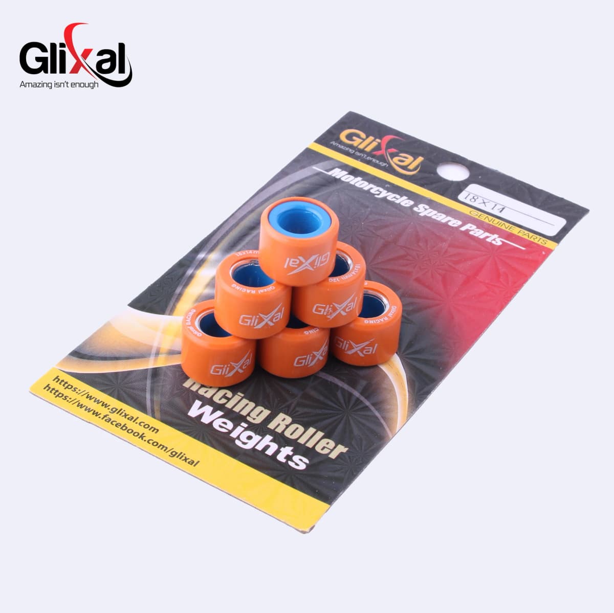 Glixal 18x14mm High Performance Racing Variator Roller Weights for Kymco Lexmoto Peugeot SYM GY6 125 150cc Scooter Moped ATV