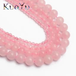 Natural Stone Beads Rose Quartzs Round Loose Beads 15" 4/6/8/10/12/14mm Pink Crystal For DIY Making Bracelet Necklace Jewelry
