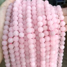 Natural Stone Beads Rose Quartzs Round Loose Beads 15" 4/6/8/10/12/14mm Pink Crystal For DIY Making Bracelet Necklace Jewelry