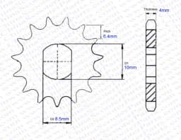 9 10 11 12 13 14 15 Tooth 9T 10T 11T 12T 13T 14T 15T T8F Sprocket 10MM For Razor EVO IZIP 500W 1000W Electric Scooter