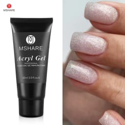MSHARE Poly Nails Acryl Gel 60ml Builder UV Led Acrylgel Nails Extensions Acrylic Pink White Clear Acrylatic Hema Tpo Free Gel