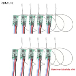 QIACHIP 5pcs 433.92Mhz Universal Wireless DC 3.6V-24V Remote Control Switch 1 CH RF Relay Receiver LED Light Controller DIY Kit