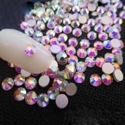 AB/Clear 1 Bag Nail Rhinestones Sizes SS3-SS12 1440 pcs Nail Art Decoration Flatback Glass Stones Shiny Gems DIY Gems