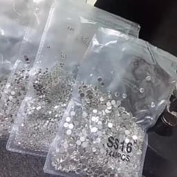 AB/Clear 1 Bag Nail Rhinestones Sizes SS3-SS12 1440 pcs Nail Art Decoration Flatback Glass Stones Shiny Gems DIY Gems