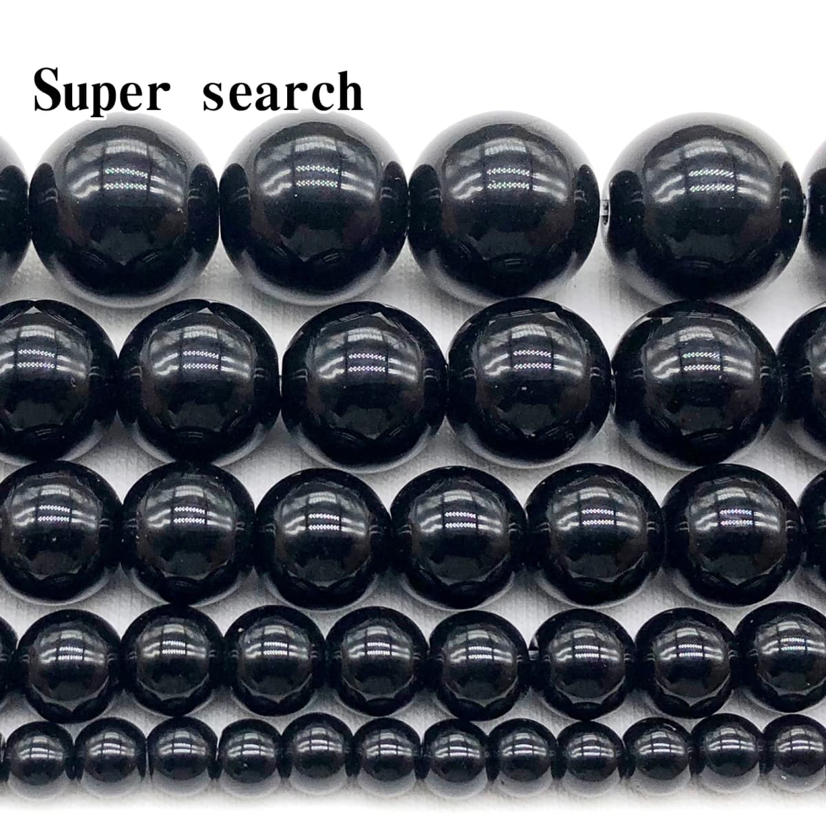 Smooth Black Agates Natural Stone Beads for Jewelry Making Diy Bracelet Necklace 15inches Round Onyx Loose Beads 4 6 8 10 12mm