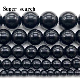 Smooth Black Agates Natural Stone Beads for Jewelry Making Diy Bracelet Necklace 15inches Round Onyx Loose Beads 4 6 8 10 12mm