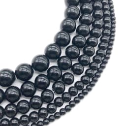 Smooth Black Agates Natural Stone Beads for Jewelry Making Diy Bracelet Necklace 15inches Round Onyx Loose Beads 4 6 8 10 12mm