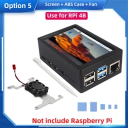 Raspberry Pi 3.5 Touch Screen 480*320 LCD TFT Display Optional ABS Metal Case Cooling Fan for Raspberry Pi 4 Model B or 3B+ 3B