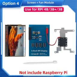 Raspberry Pi 3.5 Touch Screen 480*320 LCD TFT Display Optional ABS Metal Case Cooling Fan for Raspberry Pi 4 Model B or 3B+ 3B
