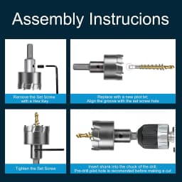 1 Pc 5A Carbide Tip TCT Drill Bit Hole Saw 12-150mm Drill Bit Set Hole Saw Cutter For Stainless Steel Metal Alloy Drilling