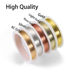 1Roll Gold Color Copper Wire 0.2/0.3/0.4/0.5/0.6/0.7/0.8/1.0mm Beading Cord DIY for Jewelry Making Accessories Wholesale