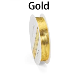 1Roll Gold Color Copper Wire 0.2/0.3/0.4/0.5/0.6/0.7/0.8/1.0mm Beading Cord DIY for Jewelry Making Accessories Wholesale
