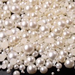 20-1000PCS Half Flatback Imitation Pearls Beads White/Beige Round Loose Pearl Bead for DIY Craft Jewelry Scrapbooking 2/4/8-16mm