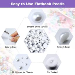 20-1000PCS Half Flatback Imitation Pearls Beads White/Beige Round Loose Pearl Bead for DIY Craft Jewelry Scrapbooking 2/4/8-16mm