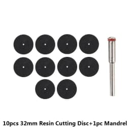 CMCP 32mm Abrasive Cutting Disc With Mandrels Grinding Wheels For Dremel Accesories Metal Cutting Rotary Tool Saw Blade